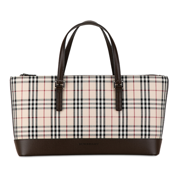 Pre-Loved Burberry House Check Canvas Handbag - Picture 1 of 9